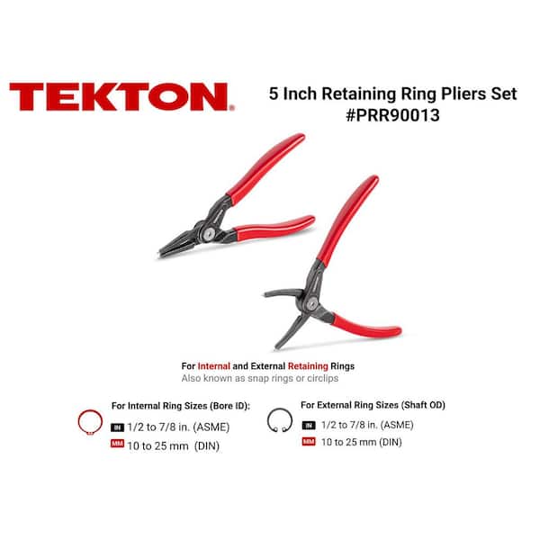 5 in. Internal and External Retaining Ring Pliers Set, 2-Piece (0.047 in. Tips)