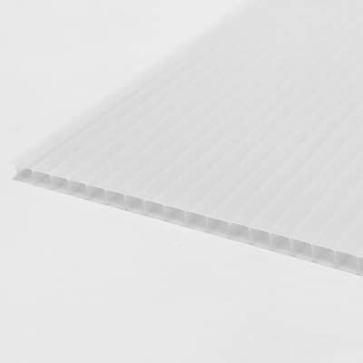 Coroplast 48 in. x 96 in. x 0.157 in. (4mm) White Corrugated Twinwall  Plastic Sheet CP4896S - The Home Depot