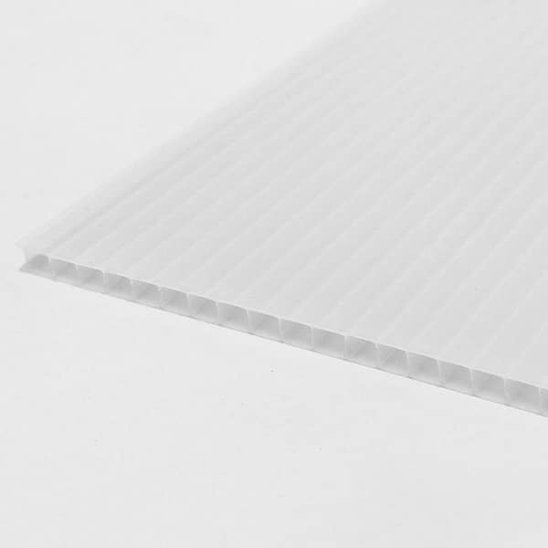 LEXAN Thermoclear 48 in. x 96 in. x 1/4 in. (6mm) Opal Multiwall Polycarbonate  Sheet PCTW4896-6MMOPL - The Home Depot