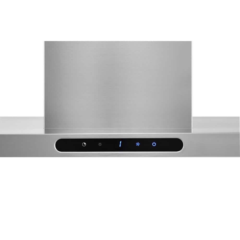 Broan 36" Stainless Steel Convertible Island Range Hood with LED Lighting
