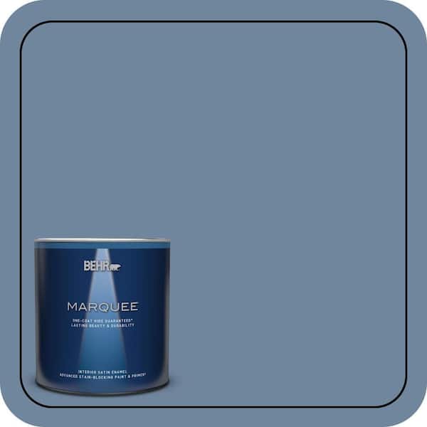 BEHR MARQUEE 1 qt. #S520-5 Thundercloud One-Coat Hide Satin Enamel Interior Paint & Primer