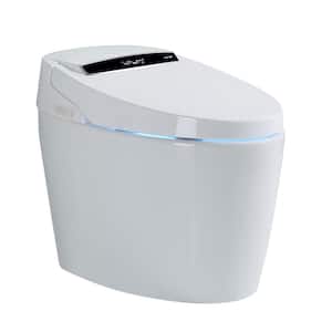 Smart Intelligent Toilet with Heated Bidet Seat,Built-in Bidet,Dryer,Warm Water,Remote Control,LED Digital Display-White