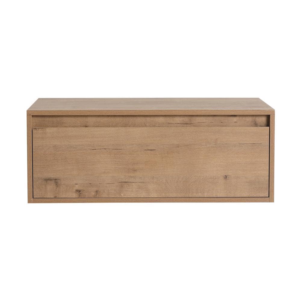 30 in. W x 18 in. D x 11 in. H Imitative Oak Plywood Bathroom Storage Wall Cabinet with Drawer in Yellow price history on PriceWatchPro