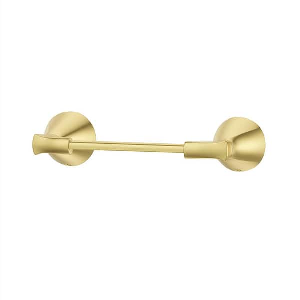 Willa Wall Mount Double Post Toilet Paper Holder in Brushed Gold