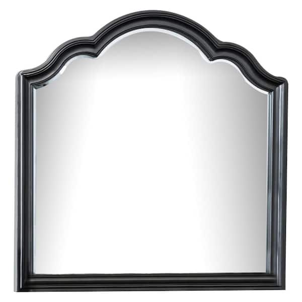 Eleena Black 1.5 in. W x 40.5 in. H Modern and Contemporary Rectangle Wood Framed Mirror