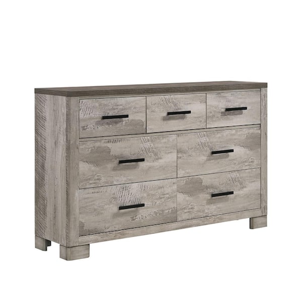 Picket House Furnishings Adam Gray 7-Drawer 61 in. Wide Dresser
