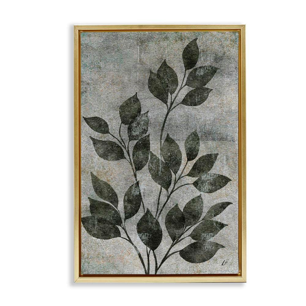 Love & Leaves Rustic by Lydia Orange Gold Floater Frame Nature Graphic Art Print 31 in. x 21 in. price history on PriceWatchPro