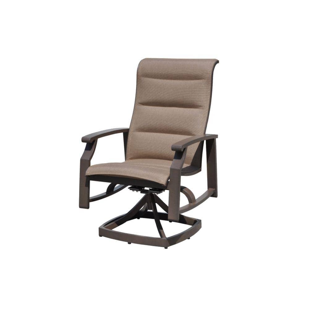 Madison Transitional High-Grade Aluminum Swivel Dining Chair with Cushions