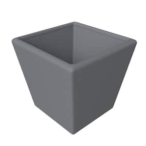 Blossom Modern Weather-Resistant Fiberstone Tapered Square Planter Pot for Indoor and Outdoor 8 in. H