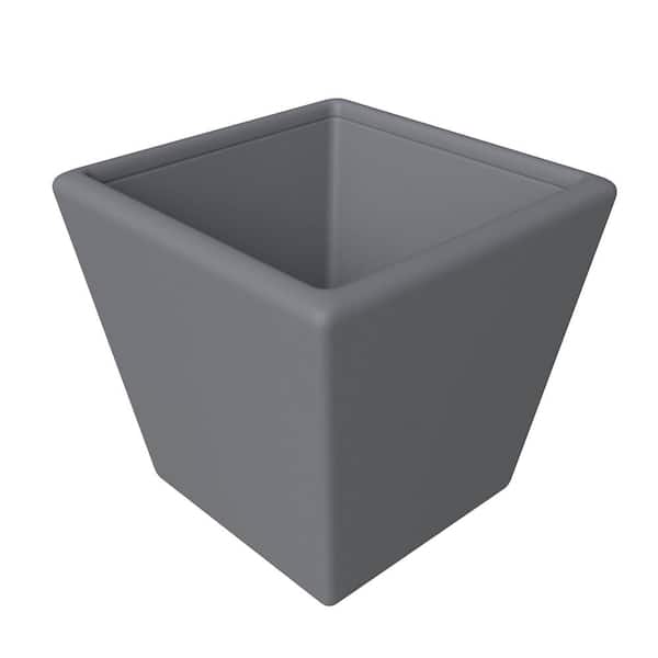 Leisuremod Blossom Modern Weather-Resistant Fiberstone Tapered Square Planter Pot for Indoor and Outdoor 9 in. Wide