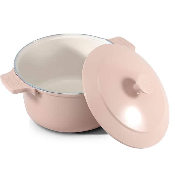5 qt. Round Aluminum Ceramic Nonstick Dutch Oven in Pink