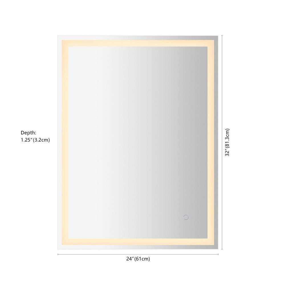 Pax 30" Frameless LED Anti-Fog Bathroom Vanity Mirror