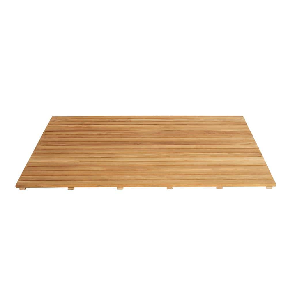 Large Teak Wood Anti-Slip Shower Mat
