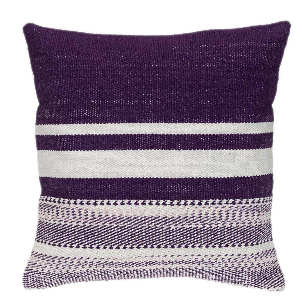 20 X 20 Transitional Striped Purple Square 18 in. x 18 in. Pillow price history on PriceWatchPro