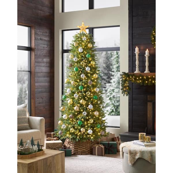 7.5 ft. Jackson Noble Fir Slim LED Pre-Lit Artificial Christmas Tree T22