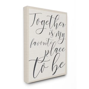 24 in. x 30 in. "Together - My Favorite Place To Be" by Daphne Polselli Printed Canvas Wall Art