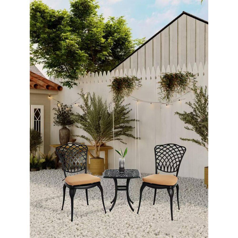 3-Piece Rustproof Cast Aluminum Outdoor Bistro Patio Furniture Sets ...