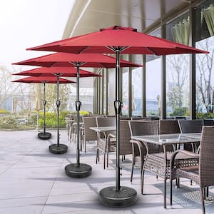 7.5 ft. Outdoor Patio Umbrella with Button Tilt in Red