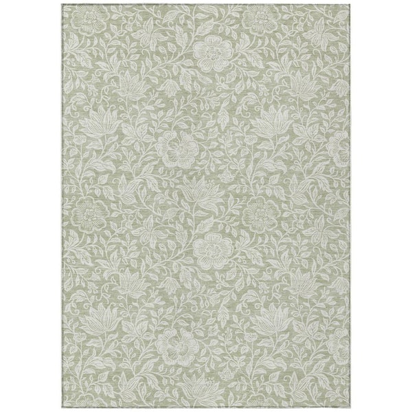 Chantille Machine Washable Indoor/Outdoor Abstract ACN2572 Celery 3 ft. x 4 ft. Area Rug