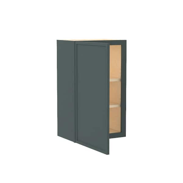 Franklin 21 in. W x 12 in. D x 30 in. H Assembled Plywood Wall Kitchen Cabinet in Verdant Green with Soft Close