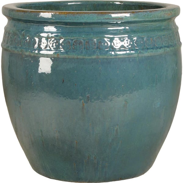 Unbranded 19 in. Azul Ceramic Coin Pot