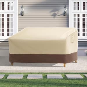 78 in. W x 34.2 in. D x 32.2 in. H 600D Oxford Fabric Patio Sofa Cover (Beige and Brown)
