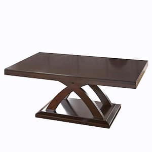 Jocelyn 48 in. Espresso Cherry Large Rectangle Wood Coffee Table with Storage