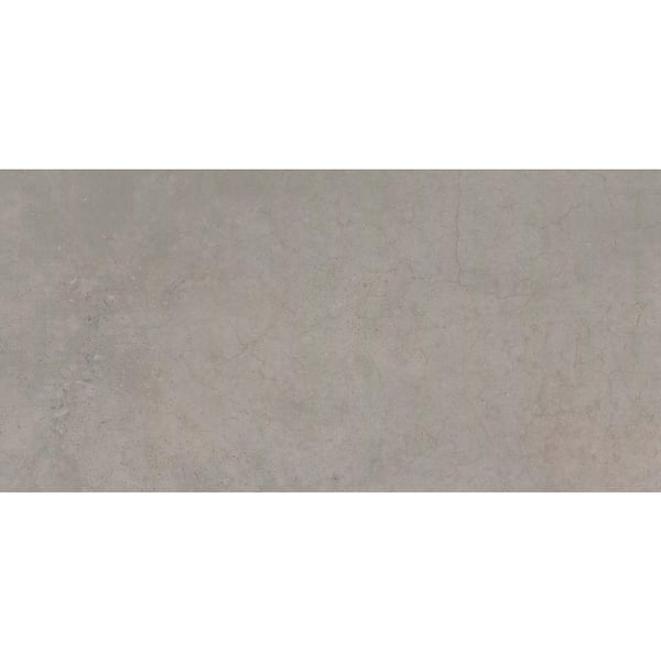 EMSER TILE Network Gray 23.46 in. x 47.01 in. Matte Porcelain Concrete Look Floor and Wall Tile (15.32 sq. ft./Case)