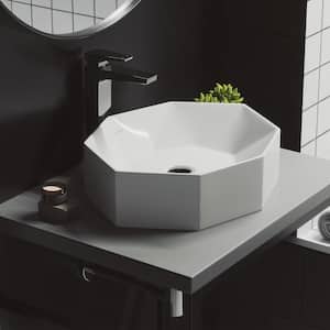 Brusque White Ceramic Specialty Vessel Sink