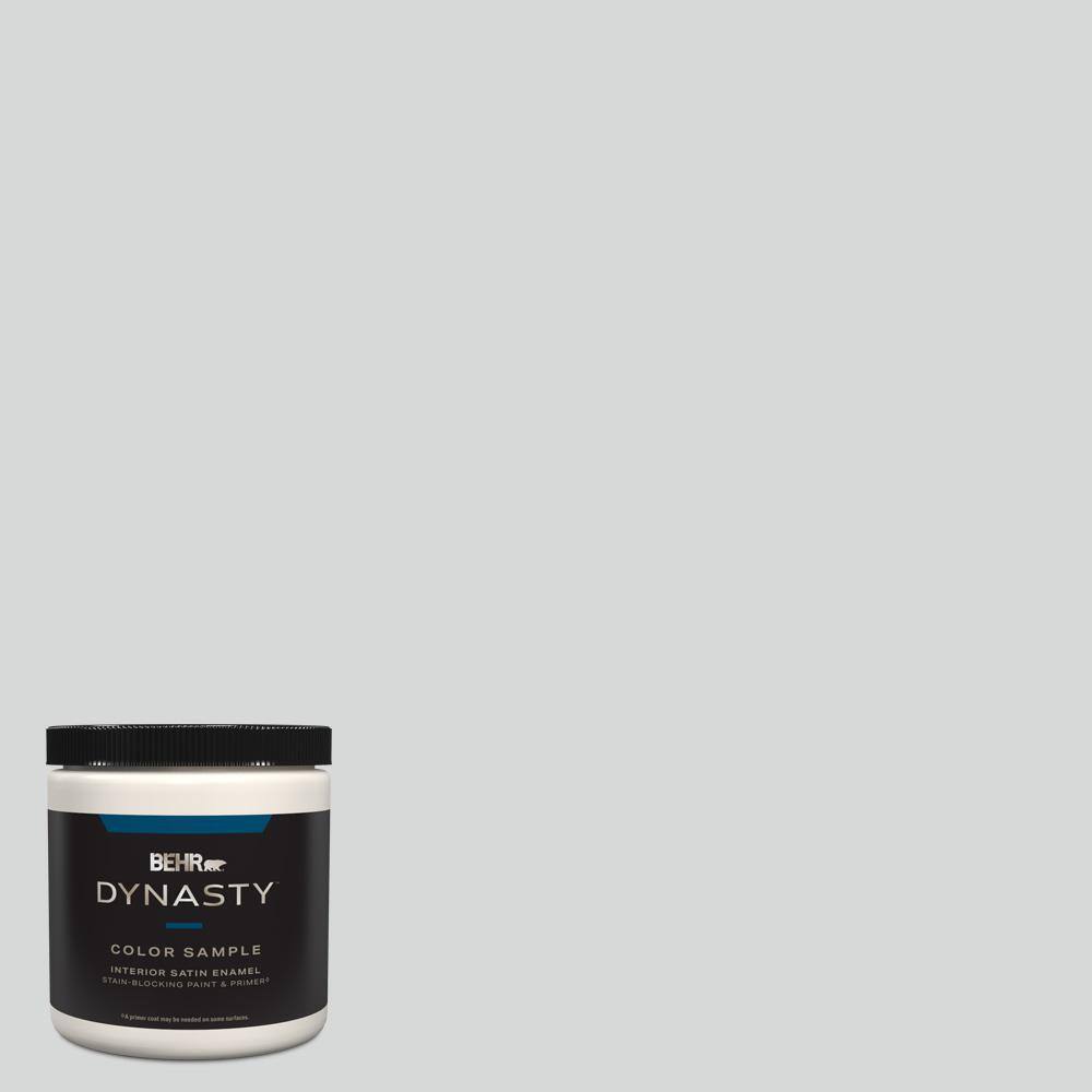 BEHR DYNASTY 8 oz. MQ325 Gray Shimmer OneCoat Hide Satin Enamel