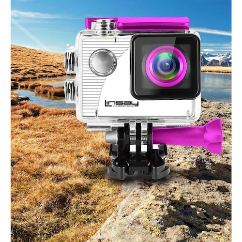 Funny Kids Pink Action Camera Sport Outdoor Activities HD Video and Photos Micro SD Card Slot up to 32GB Kids Cameras