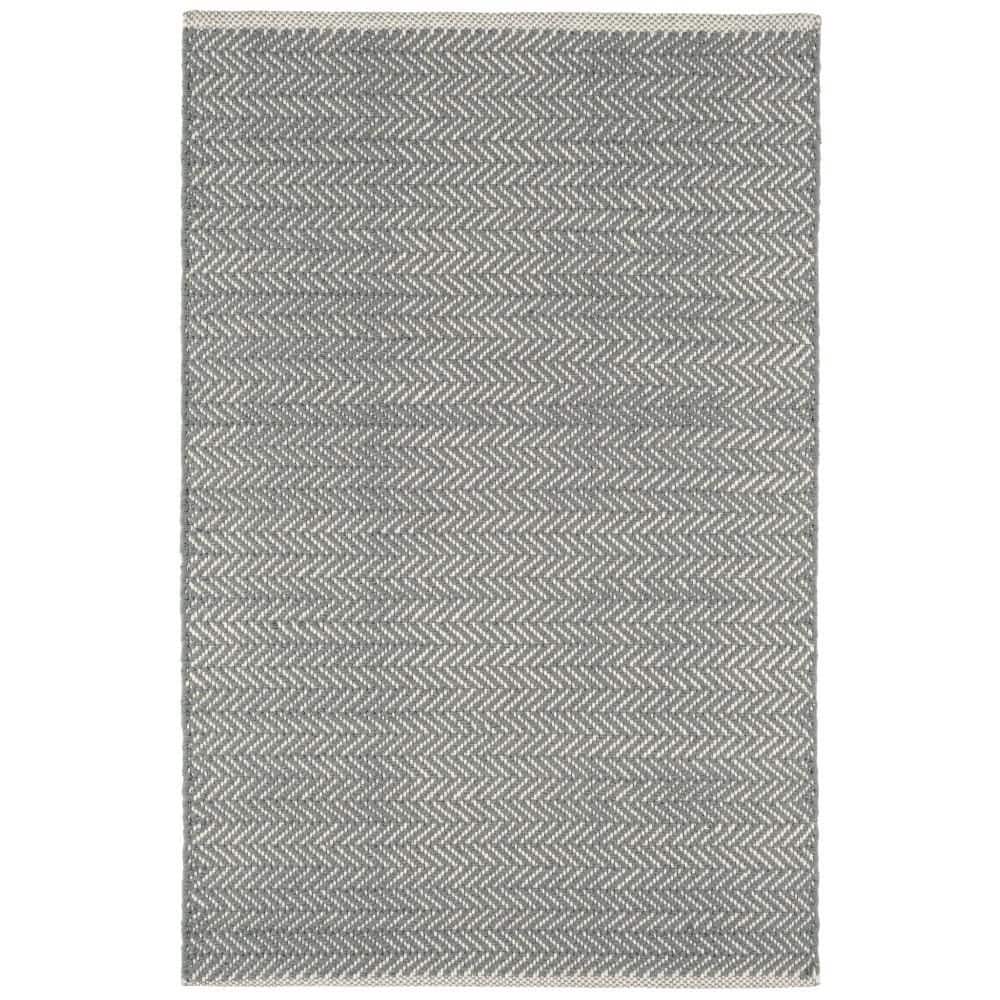 Herringbone Handwoven Cotton Slate Grey 4 ft. x 6 ft. Indoor Area Rug price history on PriceWatchPro