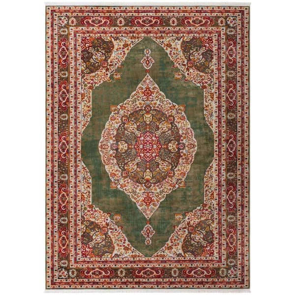 Unique Loom Baracoa Regla Green 8' 0 x 11' 0 Area Rug
