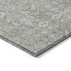 Chantille ACN574 Gray 1 ft. 8 in. x 2 ft. 6 in. Machine Washable Indoor/Outdoor Geometric Area Rug