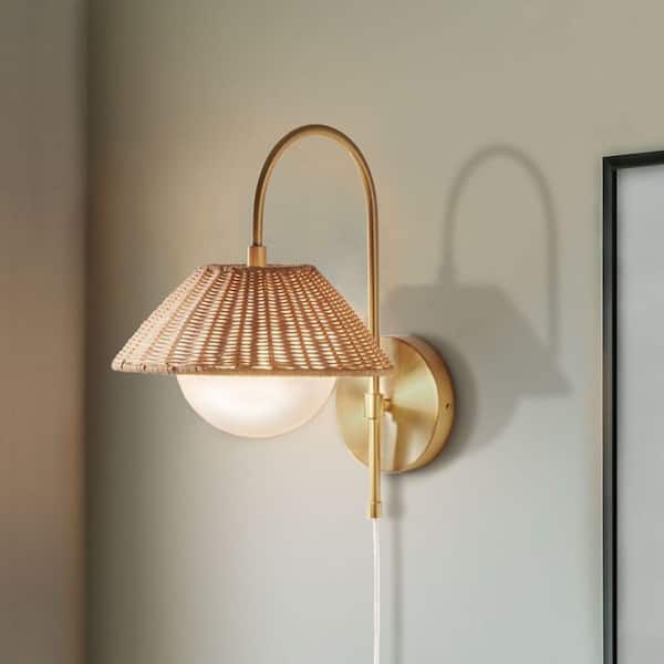 Laguna 10 in. 1 Light Gold Wall Sconce