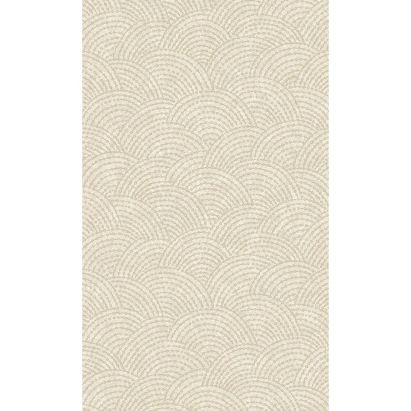 Walls Republic Beige Seashell Like Art Deco Geometric Printed Non-Woven Non-Pasted Textured Wallpaper 57 sq. ft.