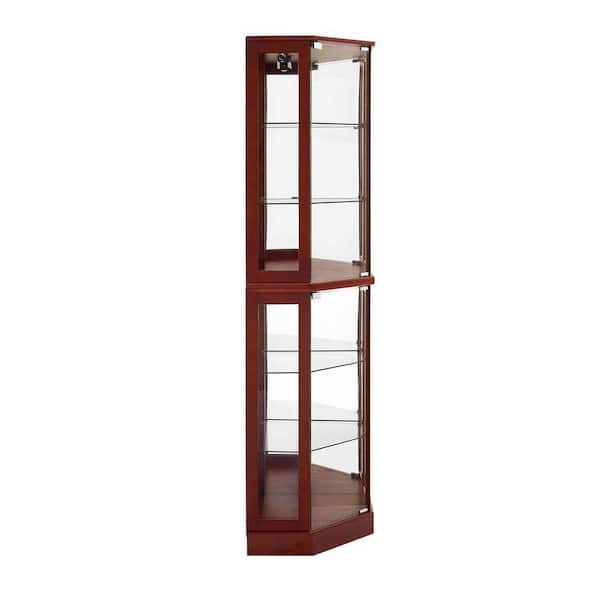 XUJMK 26 in. W x 20 in. D x 72 in. H Red Linen Cabinet, 6-Shelf