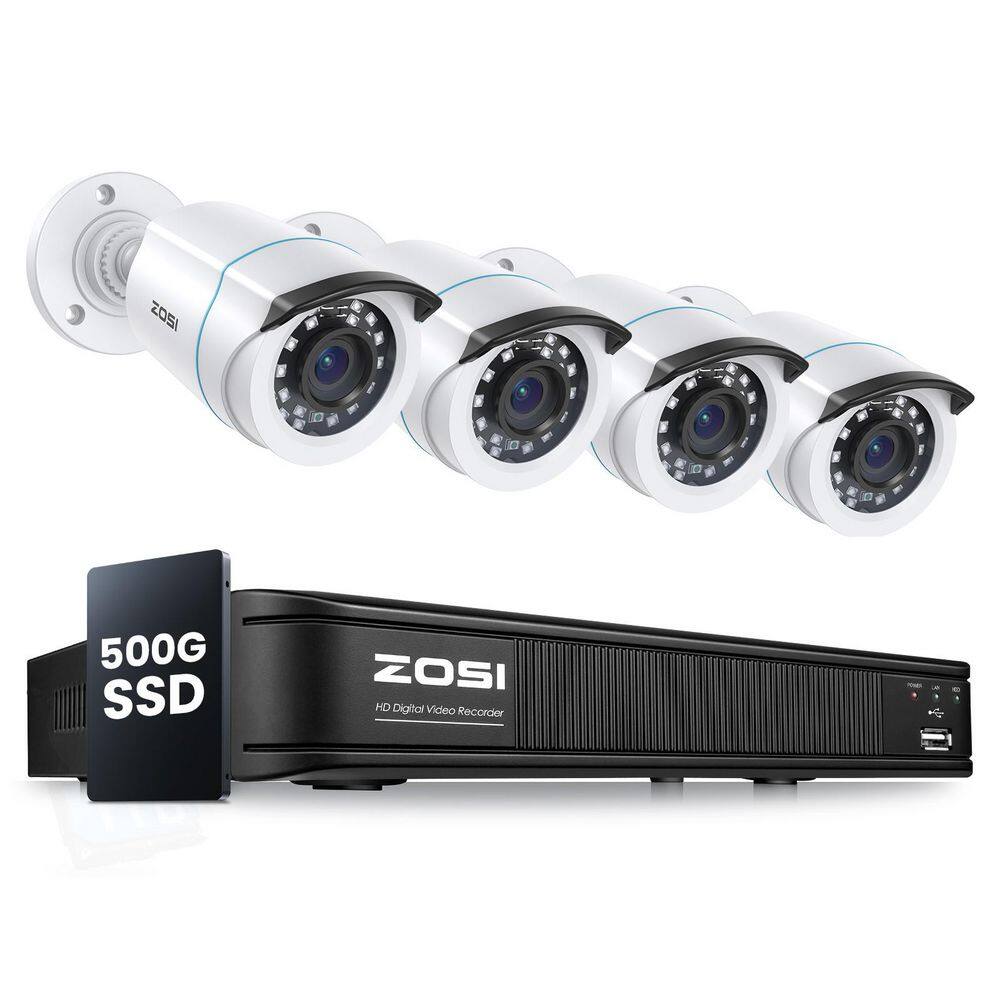 H. 265+ 8-Channel 3K LITE DVR 500GB Hard Drive Security Camera System with 4X 1080P Wired Outdoor Cameras, Remote Access price history on PriceWatchPro