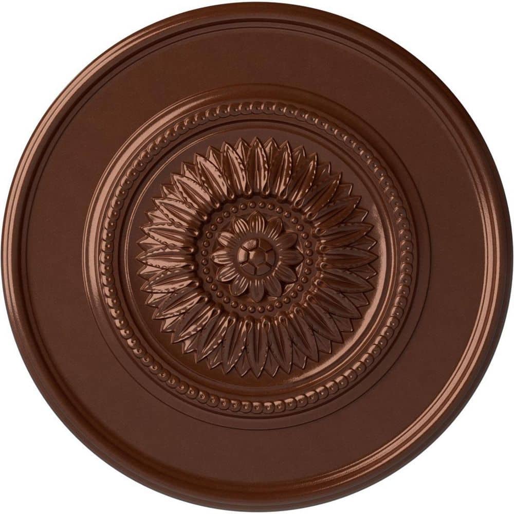 2-1/2 in. x 41-1/8 in. x 41-1/8 in. Polyurethane Large Floral Ceiling Medallion, Copper Penny price history on PriceWatchPro