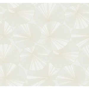 Layered White Lily Pads Wallpaper