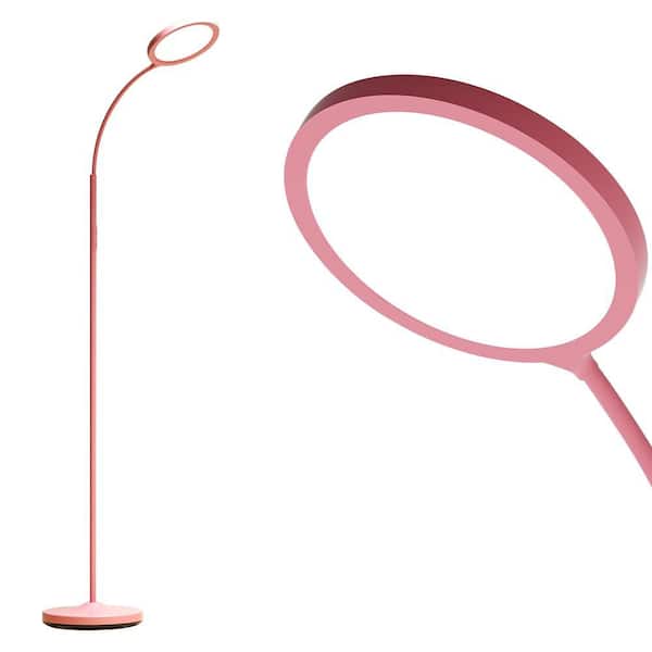 69 in. Pink Super Bright Dimmable LED Standard Floor Lamp