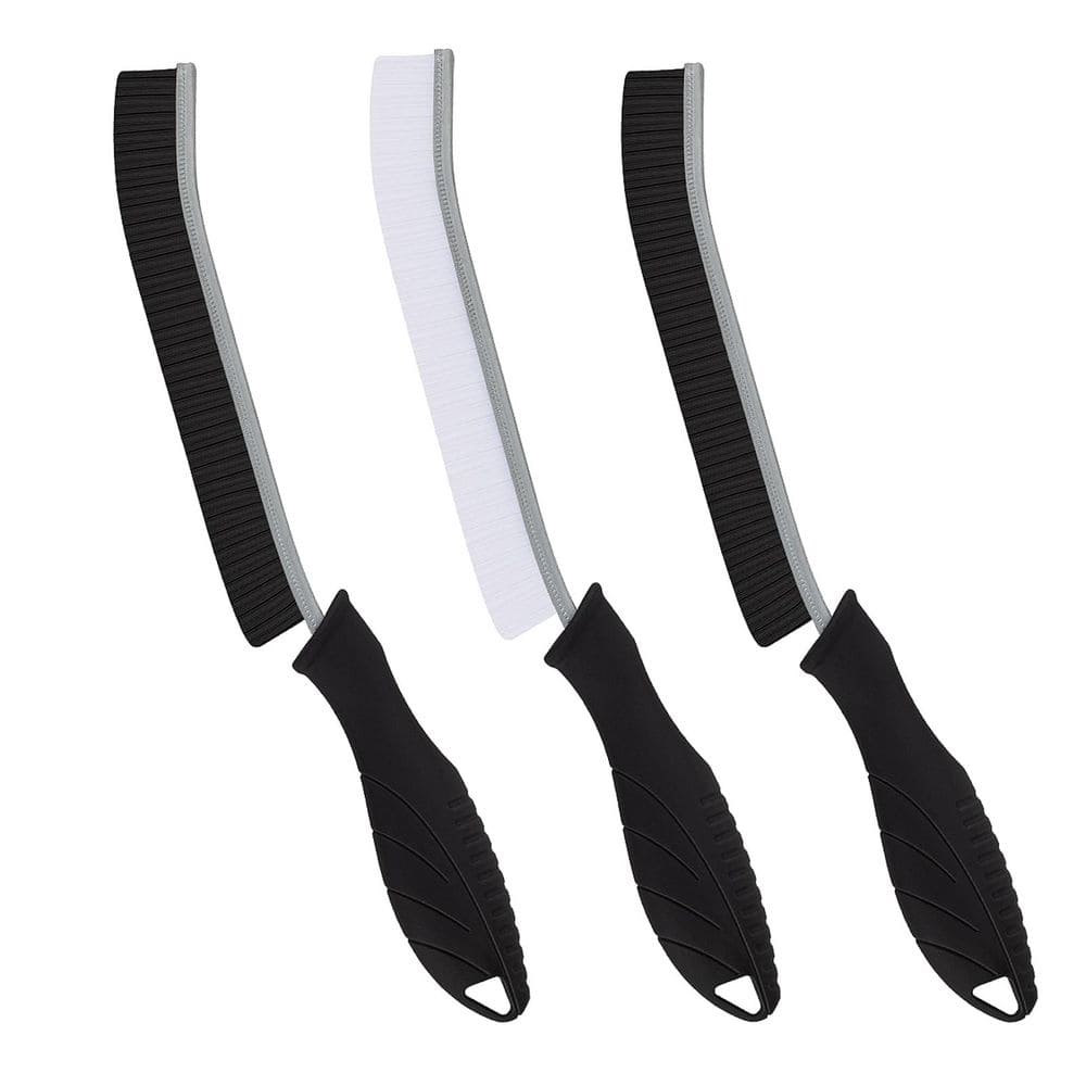 Black Hard Bristle Crevice Cleaning Brush with Multi-Surface Design for Kitchen Bathroom Vehicle Home Use (3-Pack) price history on PriceWatchPro