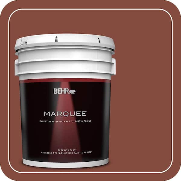 BEHR MARQUEE 5 gal. #S160-7 Red Chipotle Flat Exterior Paint & Primer