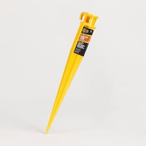 Tuffspike 15 in. Yellow PVC Anchor Spike (Pack of 6)