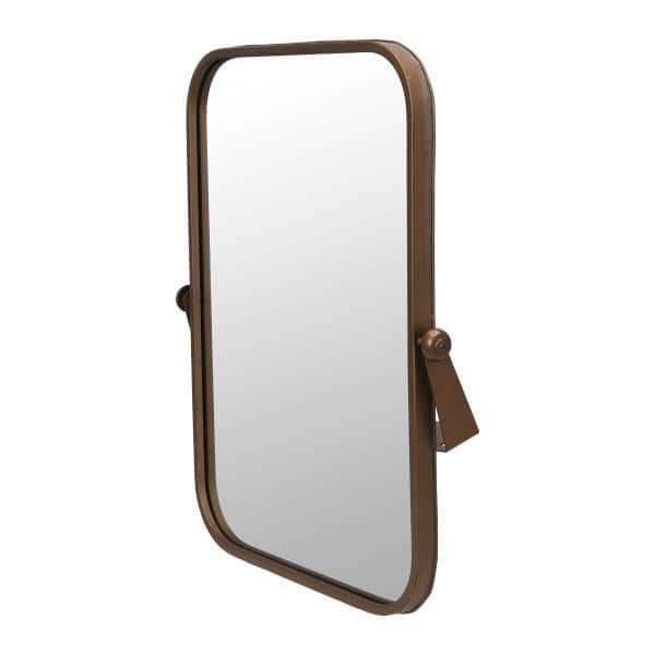 Copper Edge 24"x20.5" Rectangular Wood Pivoting Wall Mirror