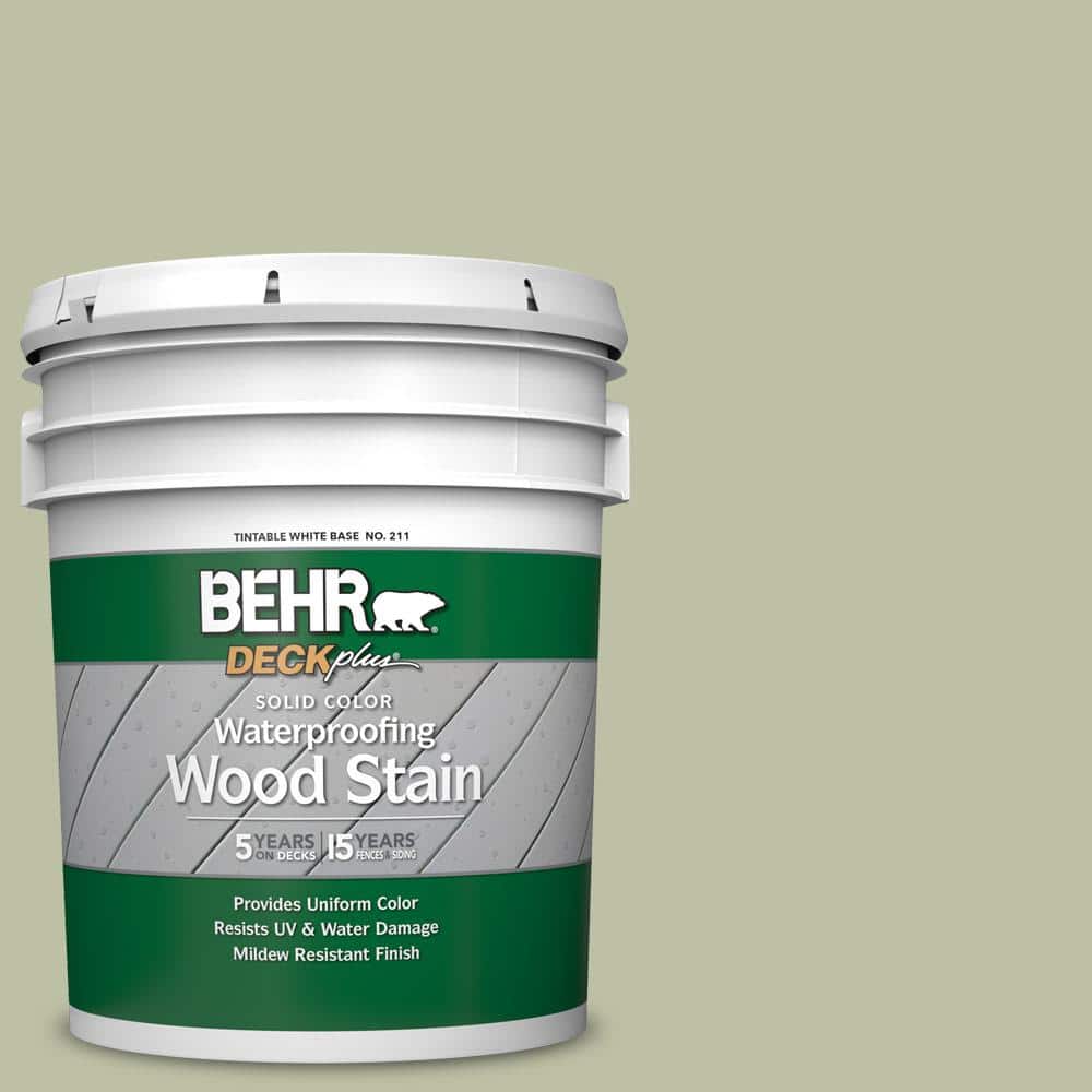5 gal. #S370-3 Sage Brush Solid Color Waterproofing Exterior Wood Stain