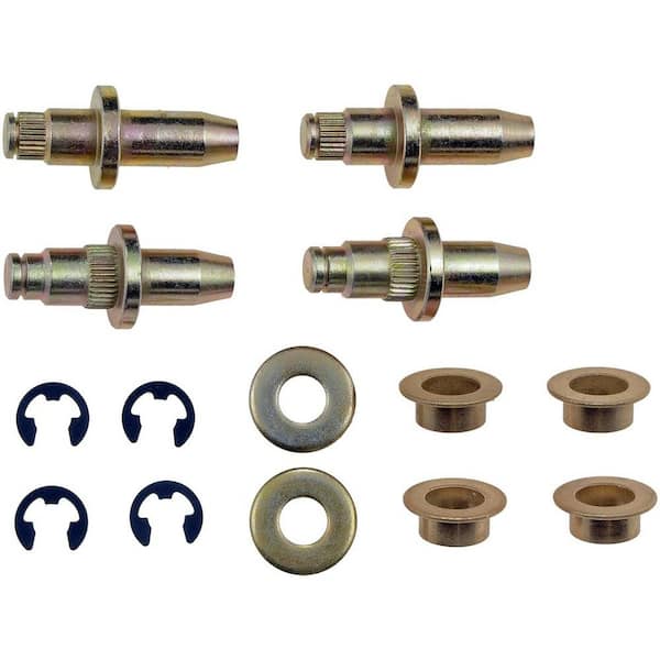 Autograde Door Hinge Pin And Bushing Kit - 4 Pins, 4 Bushings, 2 Washers And 4 Clips (2-pack)