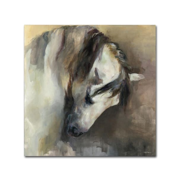 Trademark Fine Art Classical Horse by Marilyn Hageman Floater Print Hidden Frame Animal Wall Art 18 in. x 18 in.