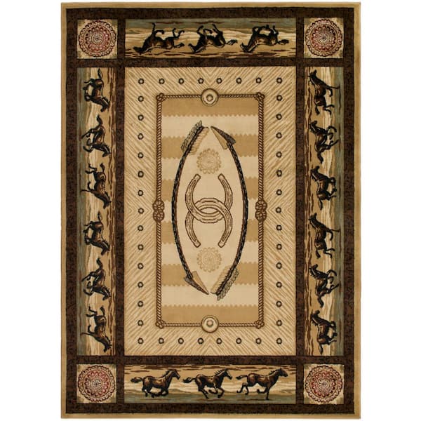 Mayberry Rug American Destination Cheyenne Multi-Colored 5 ft. x 8 ft. Western Area Rug