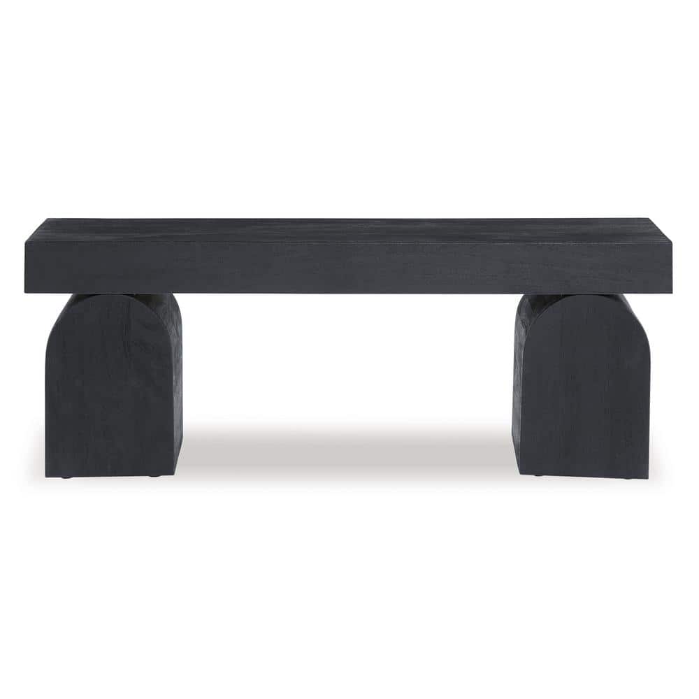 Holgrove Black Solid Wood Contemporary Accent Bench